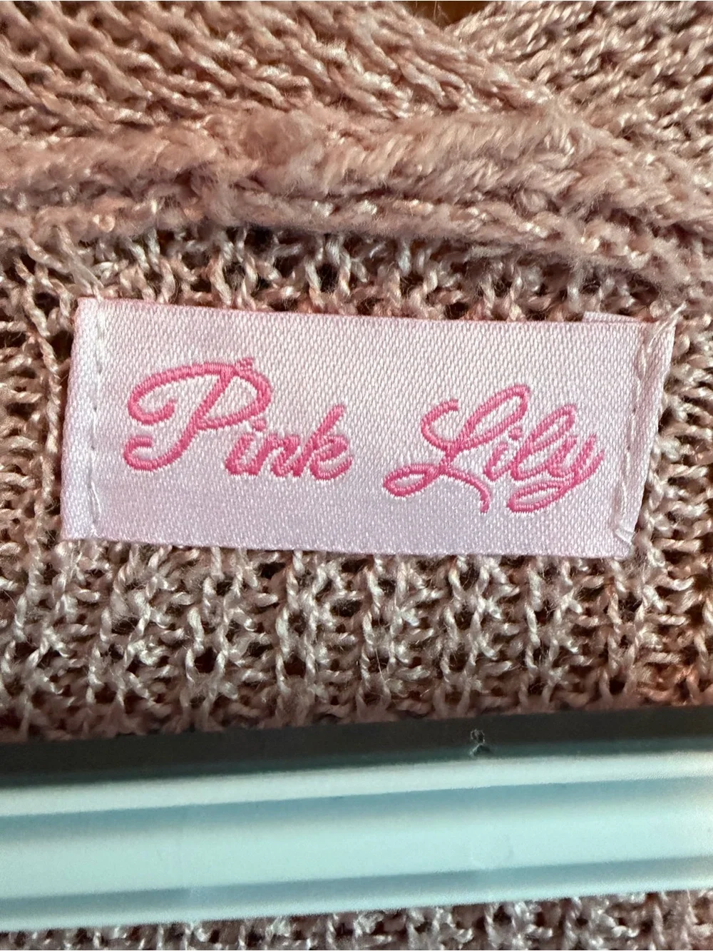 Pink Lily Dusty Rose Open-Front Cardigan